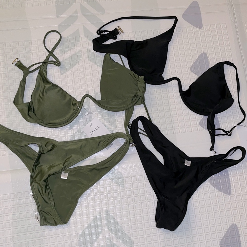 Two Push-up Plunge Bathing Suits